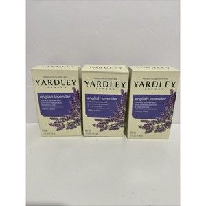 Yardley London English Moisturizing Bath Bar Lavender  Soap 3 PK Essential Oils